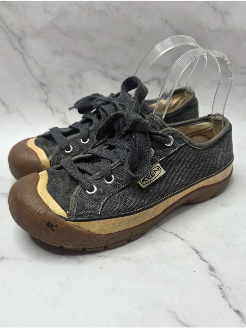 Keen Ventura Canvas Hiking Shoes Sneakers Blue Grey Women's 7.5